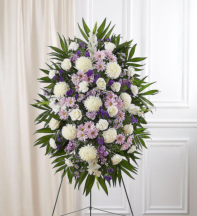 Lavender &amp;amp; White Sympathy Standing Spray