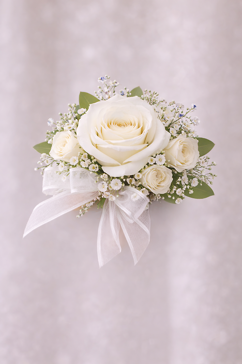 Rose &amp; Spray Rose Wrist Corsage