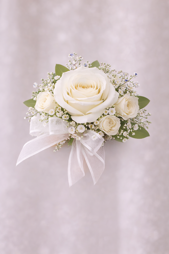 Rose &amp; Spray Rose Wrist Corsage